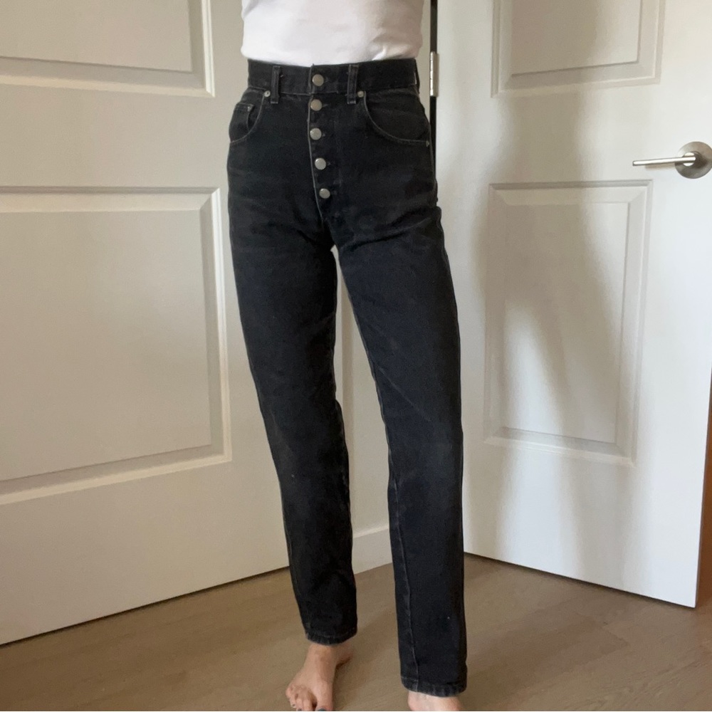 VINTAGE JEANS high waist button fly